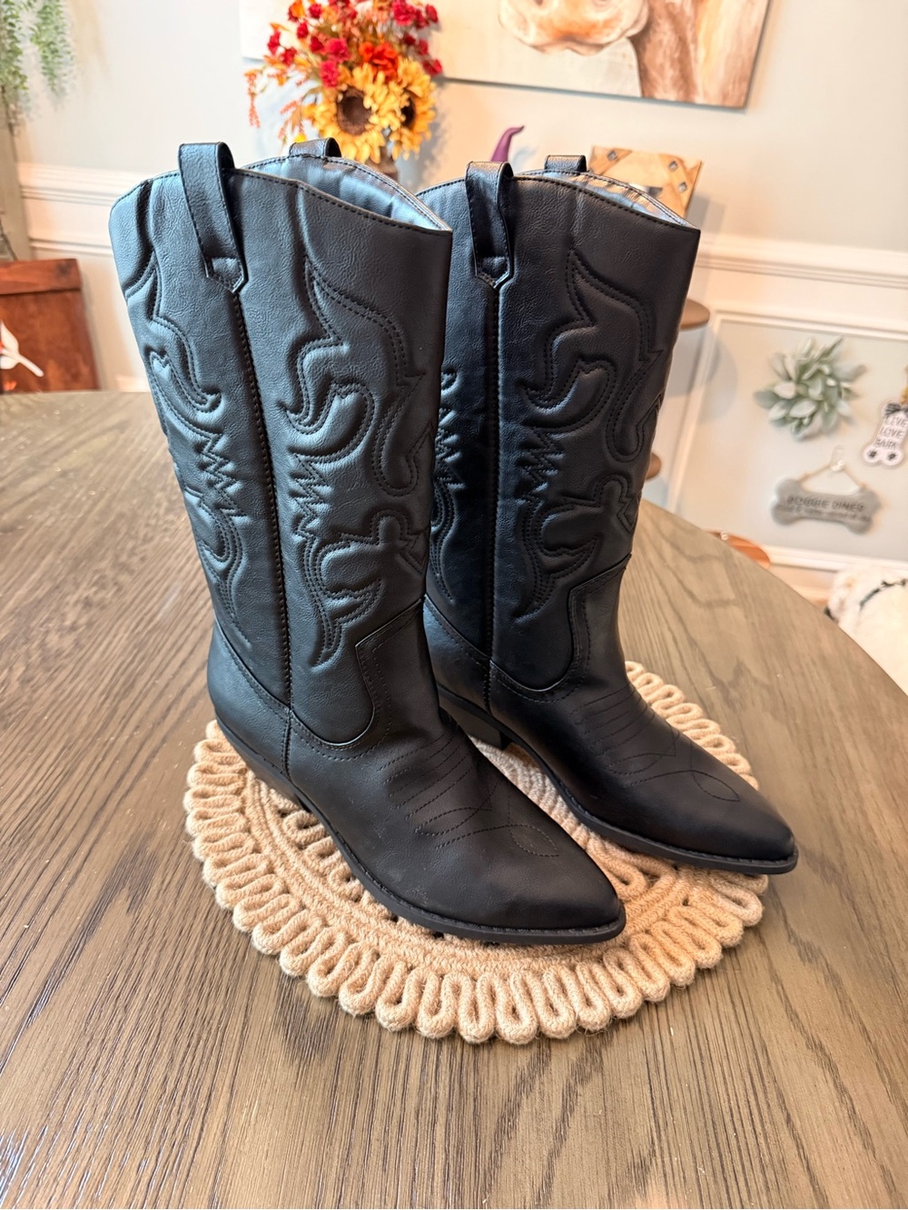 Soda Black Western Boots Sz 11